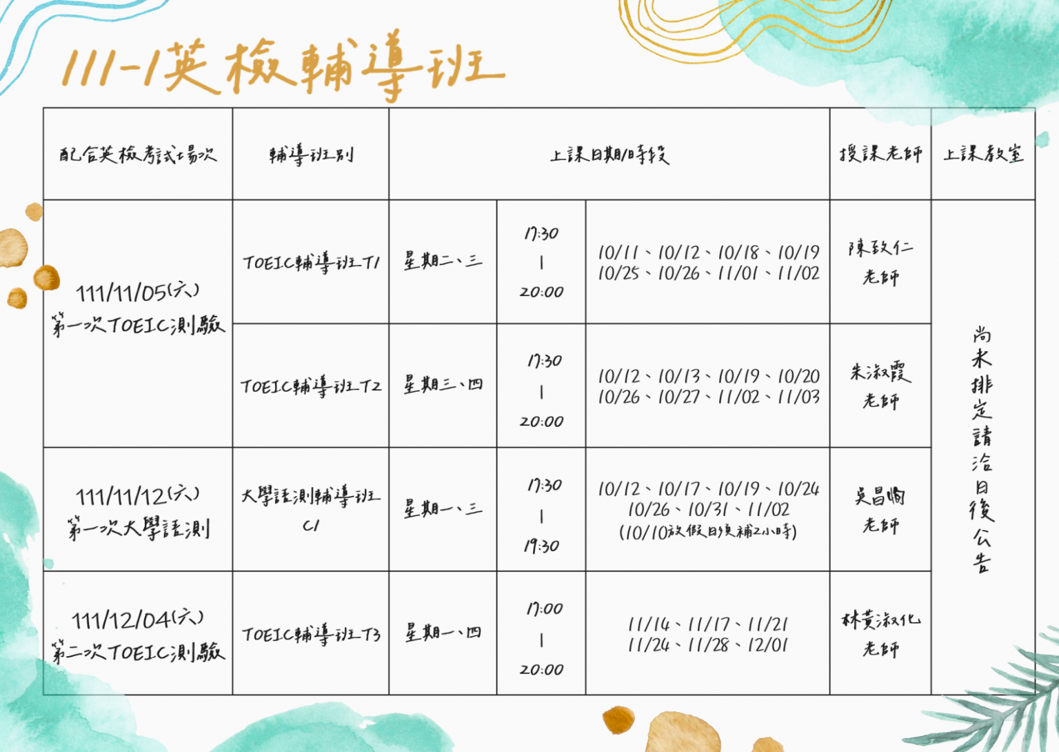 111-1英檢輔導班