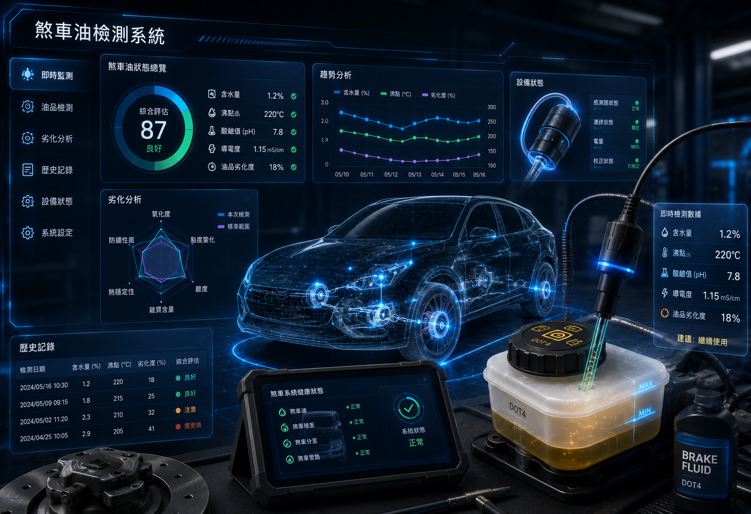 煞車油檢測系統